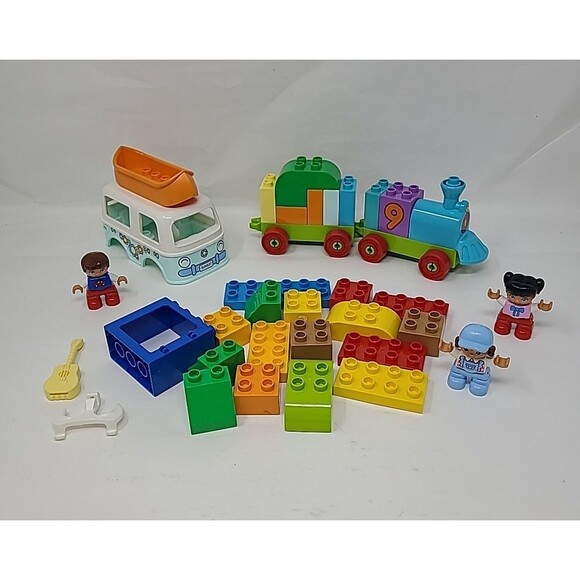 LEGO Duplo Small Lot - Train Pieces, Van, Figures and More - Picture 1 of 7